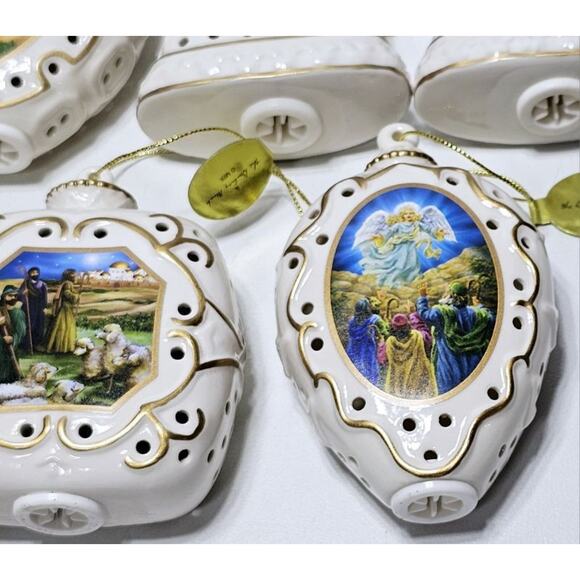 DANBURY MINT Nativity Illuminated Ornament Light Covers w/Christmas Bible Verses - Picture 7 of 13